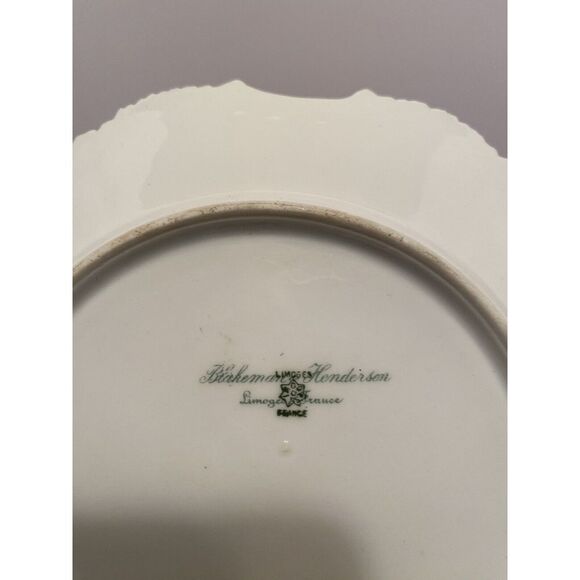 Vintage France LRI Limoge Plate Blakeman And Henderson Hand Painted Plate. - Picture 3 of 5